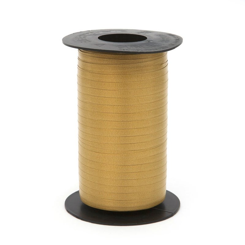 Berwick 242075 3/16" Wide Splendorette Crimped Curling Ribbon for Gift Wrapping and Hair Bows, 500-Yard Spool, Holiday Gold
